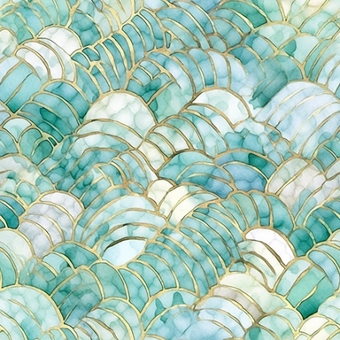 aqua clipart, Watercolor paper, pale colors, gold striated, mermaid , romantic , pre-raphaelite, abstract