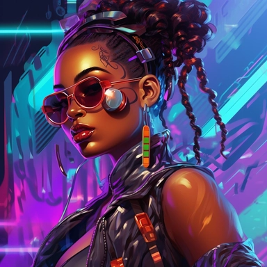 Create visual content, highly detailed images, and artwork. Generate digital prints for marketing, social media, wall art, wallpaper, backgrounds, clipart, coloring books, T shirt mockup designs, stickers, ebook covers,Theme on African American Women and Fashionista, Fashion, Styles, Hip, Modern, Upscale, Chic, Anime, Minimalist, Space, Cyberpunk, Futuristic, Epic, Cinematic Portrait, Landscape, Photo Realistic, Watercolor, Illustrations, Black and White, Abstract, Concept Art, 3D, 4K, Romance, 