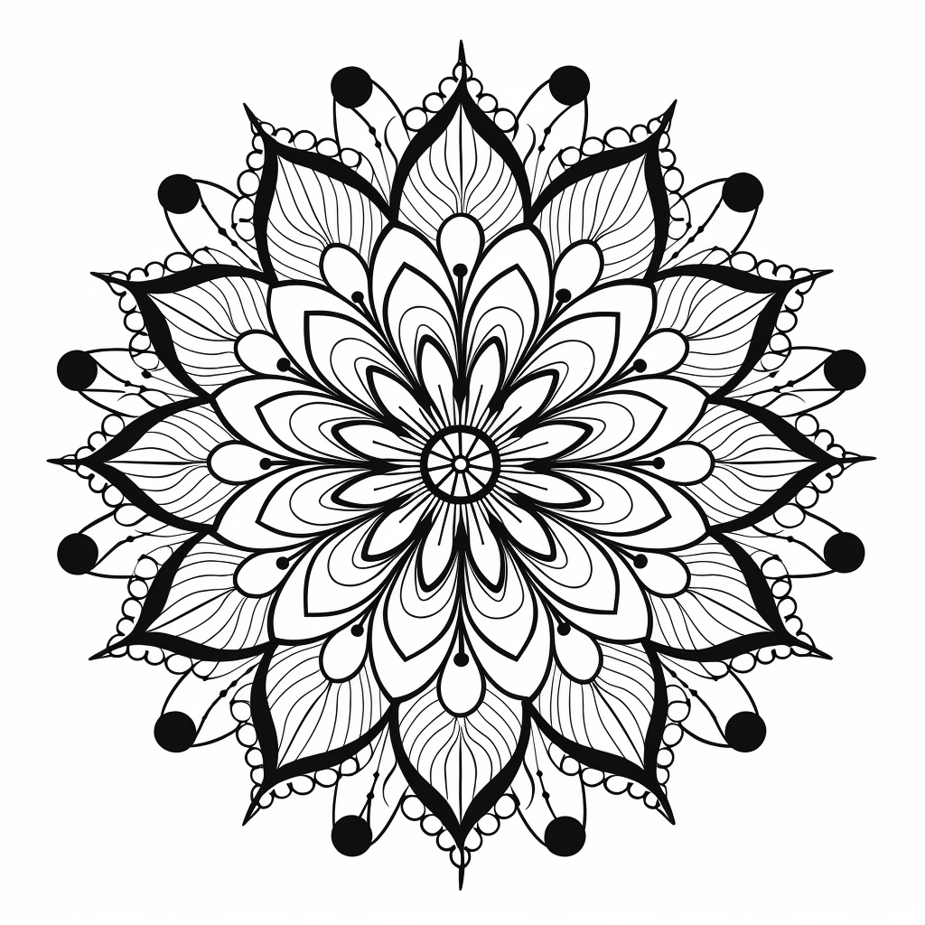black mandala cliparts