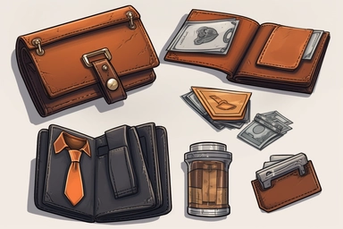 Groomsmen wallet clipart _ vector_ sticker_ art_ t - shirt_ design, ultra - detailed, hyper - realistic, Unreal Engine, Cinematic, 16k, hyperréalisme