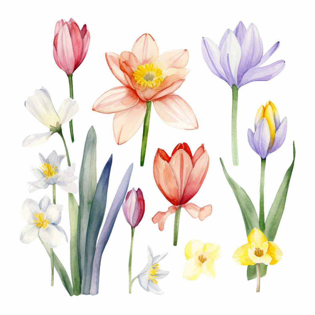 crocus flower cliparts