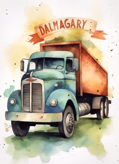 Truck driver Father's Day Clipart Watercolor