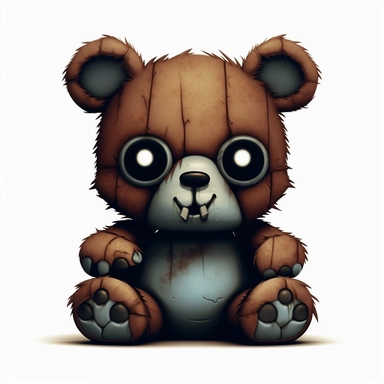 Evil Teddy Clipart, 8K, with white background, HD, No text on image,