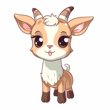 kawaii goat clip art