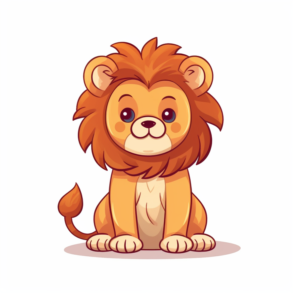 Sketch lion wild life sitting icon Royalty Free Vector Image