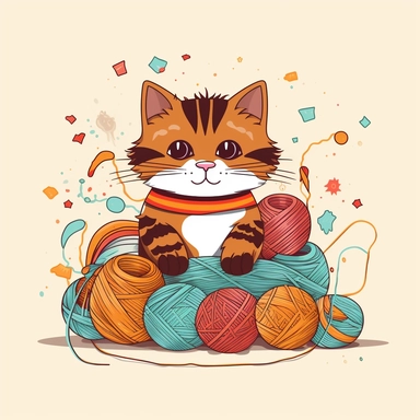 Prepare for some feline shenanigans with this silly clipart cat! With its paws caught in a tangled mess of yarn and a clueless expression, it's clear that this mischievous feline has gotten itself into quite a predicament. Incorporate this comical illustration to bring a sense of light-heartedness to your designs.