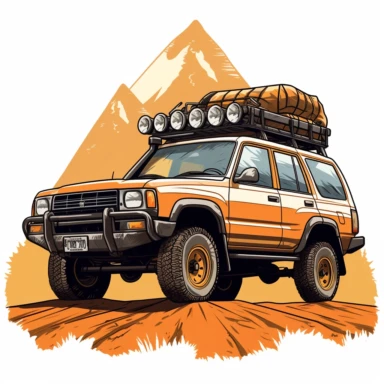 1990s toyota 4runner offroad clipart