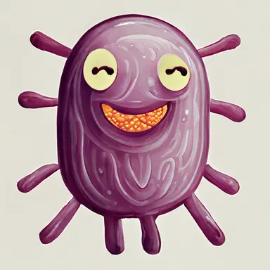 friendly bacteria mascot, clipart