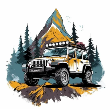 Offroad SVG, Camping Decal Travel Wild Compass Flowers Mountains, Adventure Car 4x4 Vehicle Wrangler Truck clipart, hd, white background