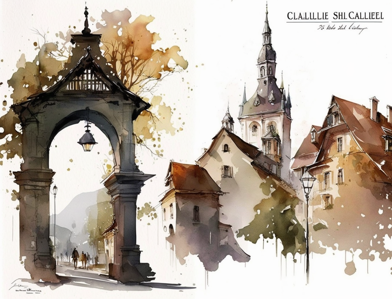 old town cliparts