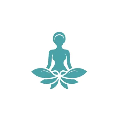 adorable simple yoga logo clipart, white background