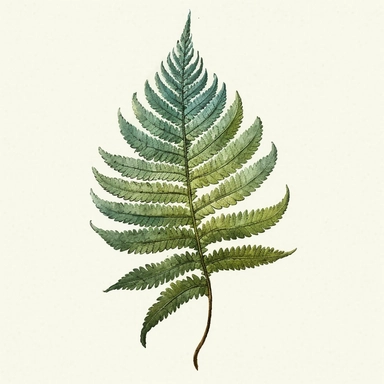 Clipart, vintage, watercolor, Fern Leaf, botanical illustration, hand drawn, texture