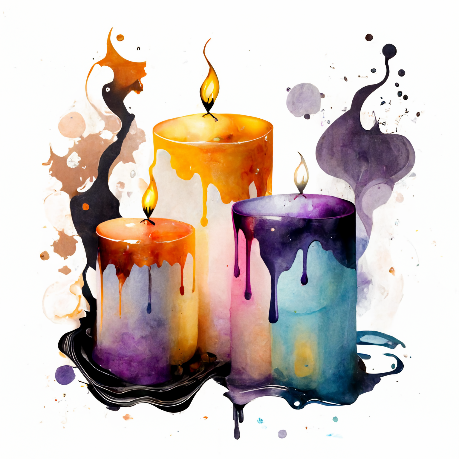 halloween candles cliparts