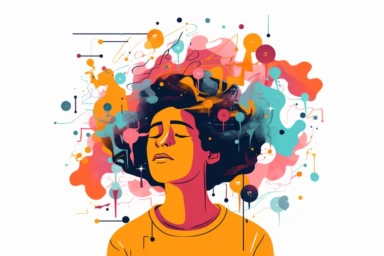 Mental Health Clipart, 8K, white background, spaced out