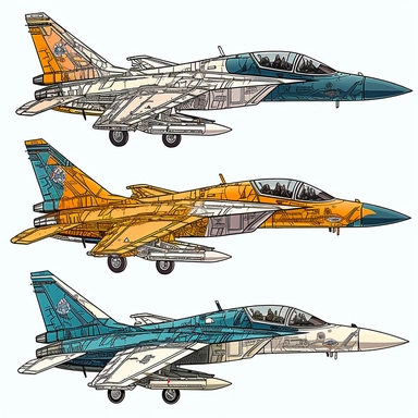 a clipart collection of a set of four fighter jet planes , highly detailed, crisp sharp lines , istock, clip-art, ,, 2070s, steel, , how-to, , harmony of, marker”, , 4, instrument, ultimate, 5, movies, three - dimensional , high quality vector svg white b