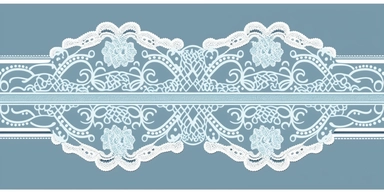 several thin dusty blue decorative border straight ribbon lace clipart