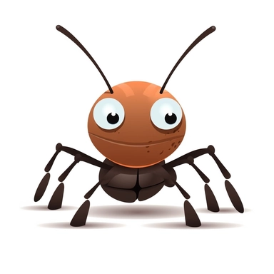 Cute Ant , Aquatic style, clipart, white background,