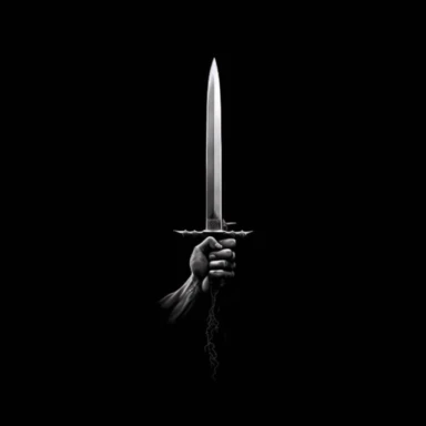 simple art, black art, the picture or art needs to depict the story in the Bible that shows Jesus saying he didn’t come to bring peace but came with a sword. Very simple, and black. This needs to look like art work or clip art that can be put onto a shirt