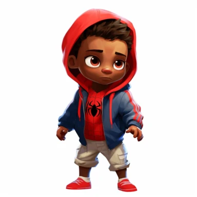 baby mayday parker, in the spider verse clipart