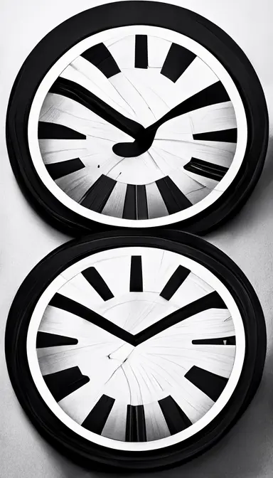 clock clipart style for business presentation black and white