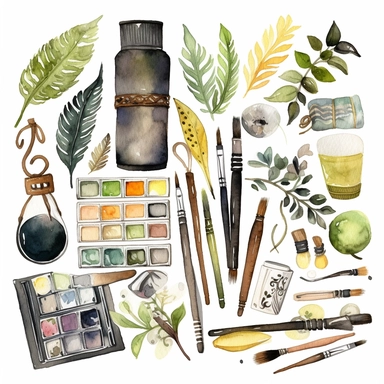 watercolour crafter, Crafting materials, neutral Watercolor string, scissors, embellishments Clipart - <@1098423716465102849> (62%) (fast) - <@1098423716465102849> (fast)