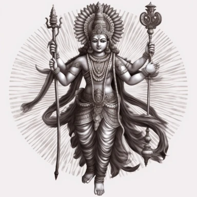 indian, god clipart, lord vishnu clipart,charcoal art, blank background