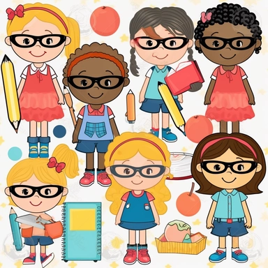 school clipart, elementary clipart, teacher clipart