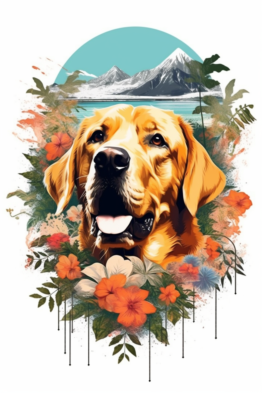 dog sunset cliparts