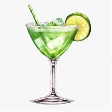 Watercolour realistic margarita cocktail in cocktail glass with straw and cocktail umbrella beautifully detailed realistic margarita cocktail , PNG image,transparent background ,ultra highly detailed, 18k, sharp focus, bright photo with vibrant colours, digitally enhanced,photographic, enhanced graphics, png format, straight, sharp focus, bright lighting, intricate detailed png image ,high definition,300dpi,graphic clipart,computer graphics