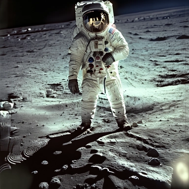 an astronaut walking on the surface of the moon, blu ray cover usa, full body photograph, high resolution auction photo, antialiased, the moon cast on the man, videogame asset, year 1968, white suit and hat, immensity, the photo shows a large, historical record, clipart, a screenshot, polished steel armor, epic stock photo