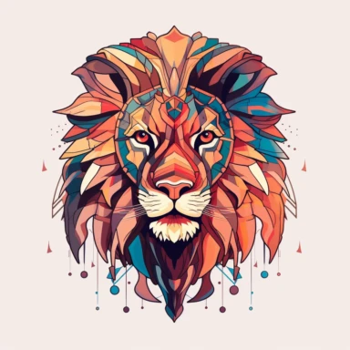 vector art, logo design, male lion drawing, male lion clipart, transparent background, 4k quality, flawless drawing jaguar, Alebrije, abstract, Illustrators, by Sabbas Apterus , no writing