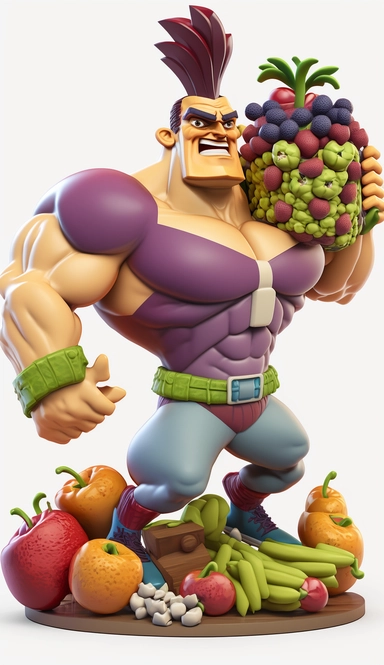 3D Cartoon clipart mascot in form a dietitian ,128K super mega pixel, insane detail, hyper-detailed, with huge details, UHD, 8K