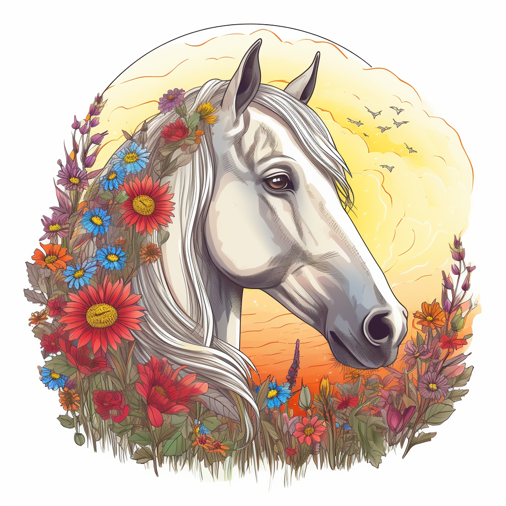 funny horse clipart