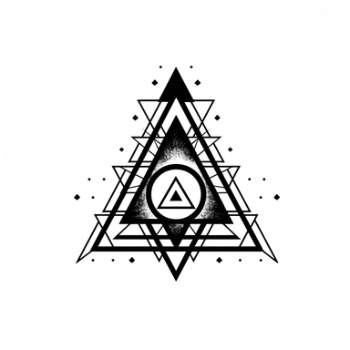 esoterical symbol minimalistic clipart, thin line, black color, white background,