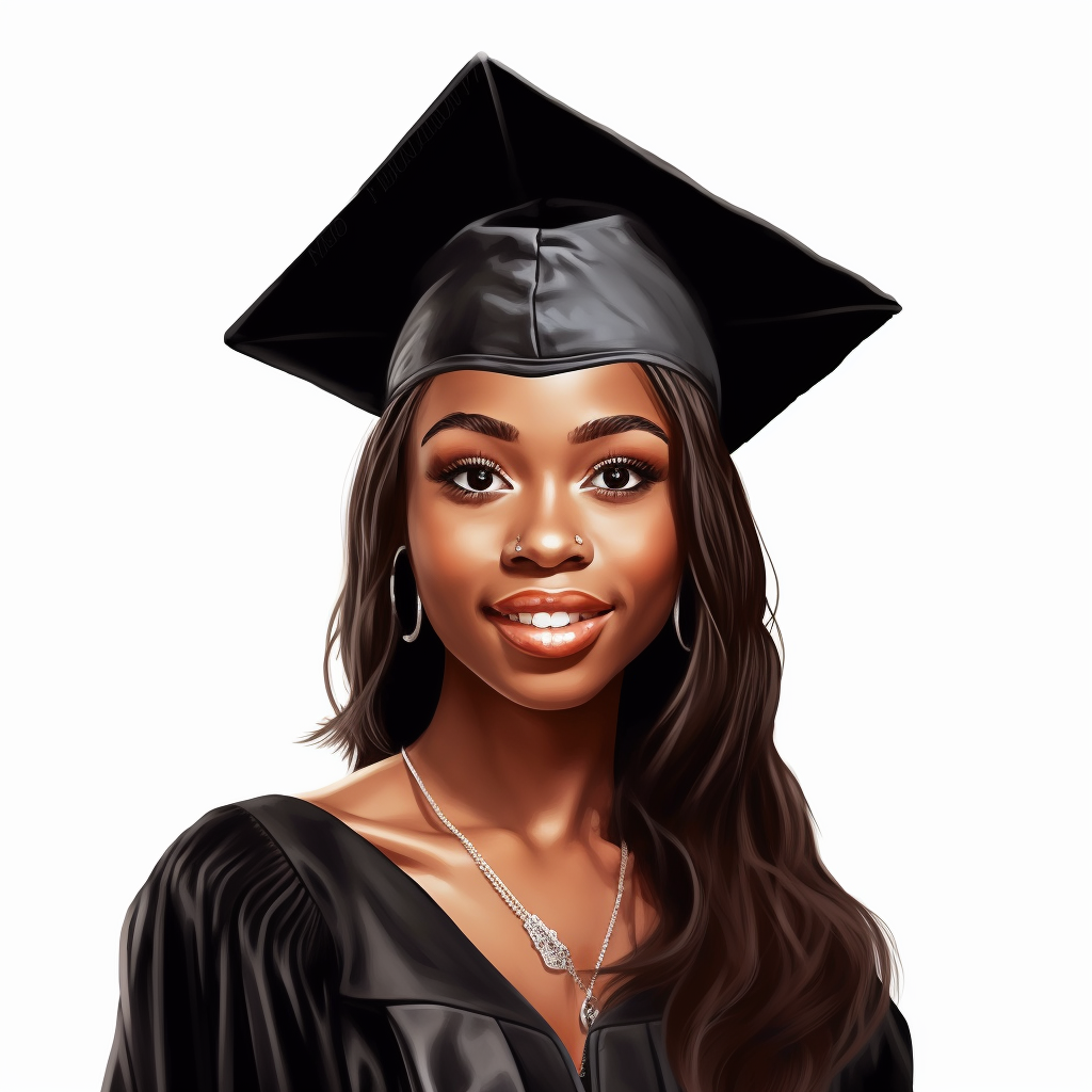 graduation cap and gown clipart