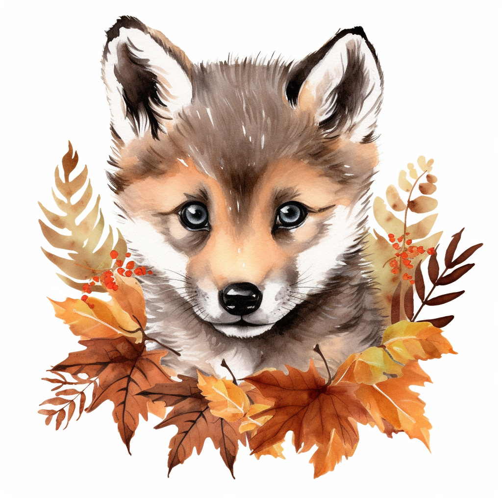 animated wolf clipart