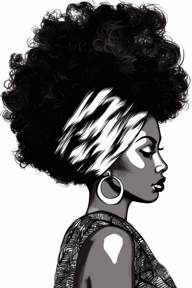 black women hairstyle clipart