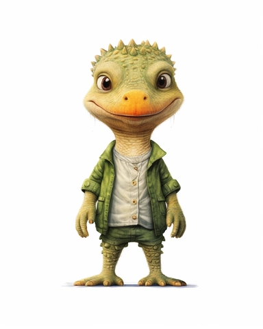 a realistic baby crocodile clipart with watercolor illustration, full body shot ,8k, style of Bohemian, style of Anna Süßbauer and Jon Klassen,vector, Vector, white background,Solid Background, Sharpness and clarity, masterpiece, trending on Artstation and Dribbble.