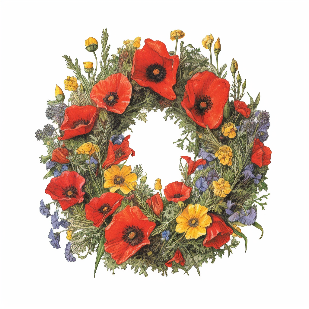 botanical wreath cliparts