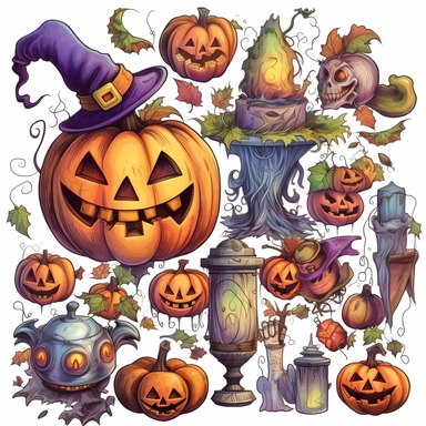 Halloween for Holiday clip art illustrator