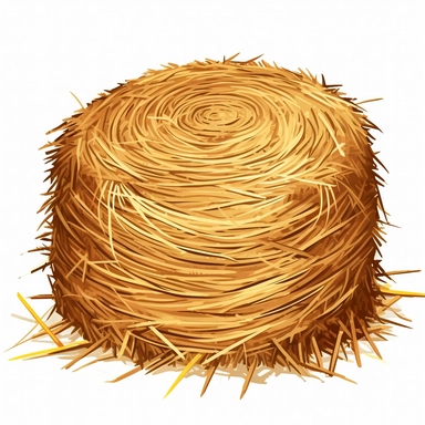 bale of hay clipart clear white background