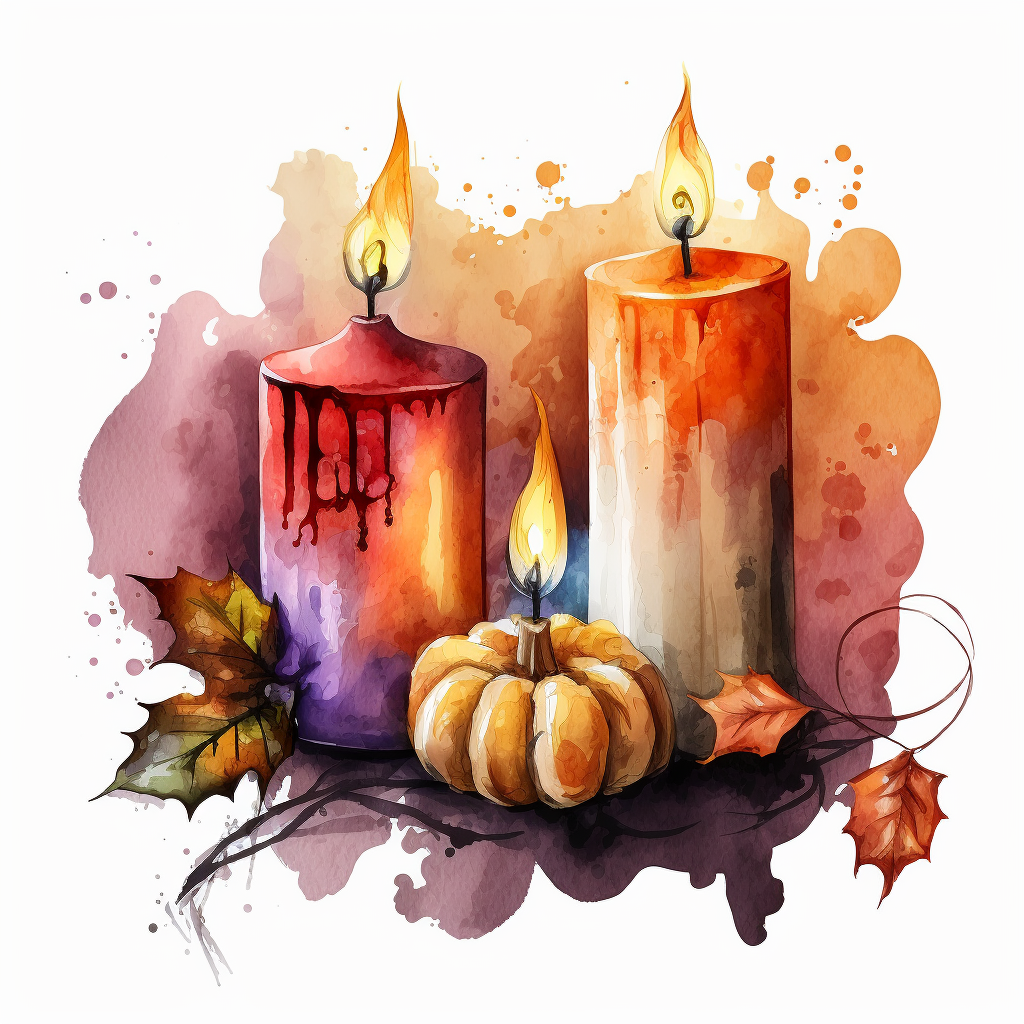 halloween candles cliparts