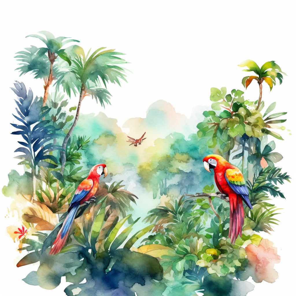 jungle scene cliparts