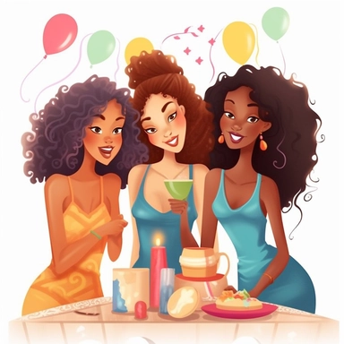 girls night clipart