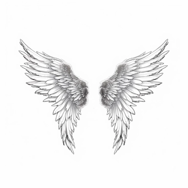 Angel Wings Svg , Angel Wings Clip Art, Wings Cut File For Silhouette, white background