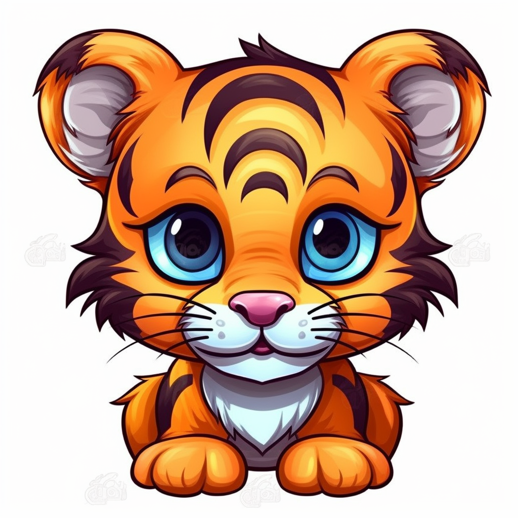 cute tiger head cartoon mascot doodle art hand drawn outline concept vector  kawaii icon illustration 18915719 Vector Art at Vecteezy
