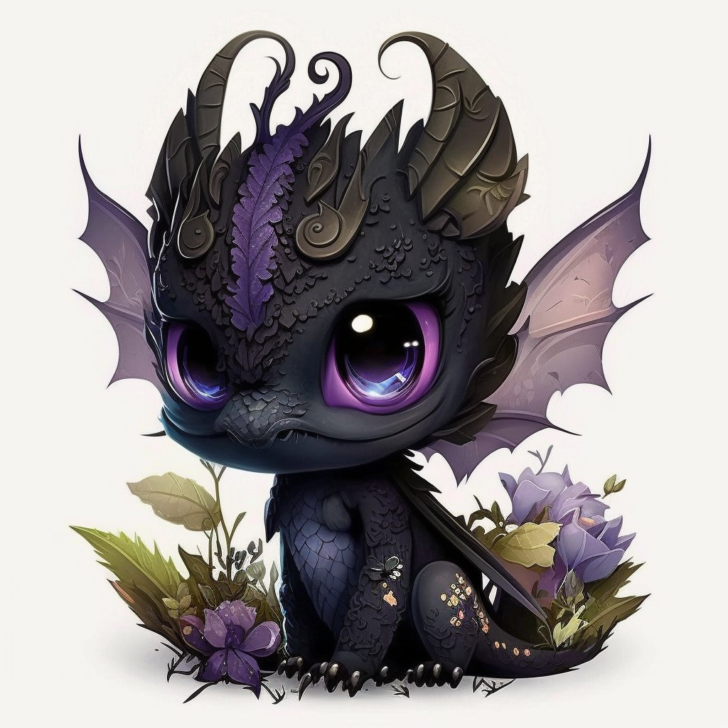 maleficent dragon, chibi, clipart - Clip Art Library