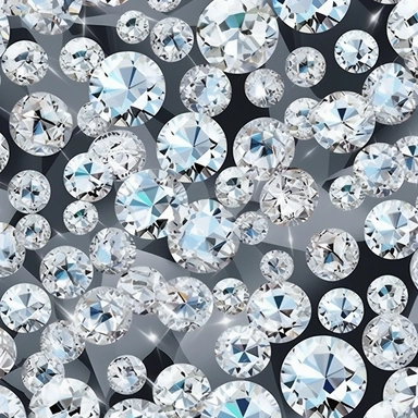 pattern of small diamond solitaire rings clip art