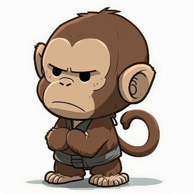 cute anime apes clipart
