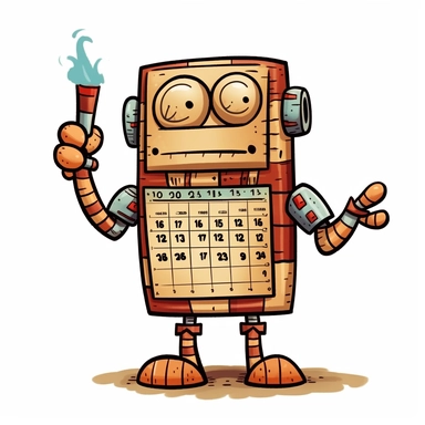 a clipart calendar person